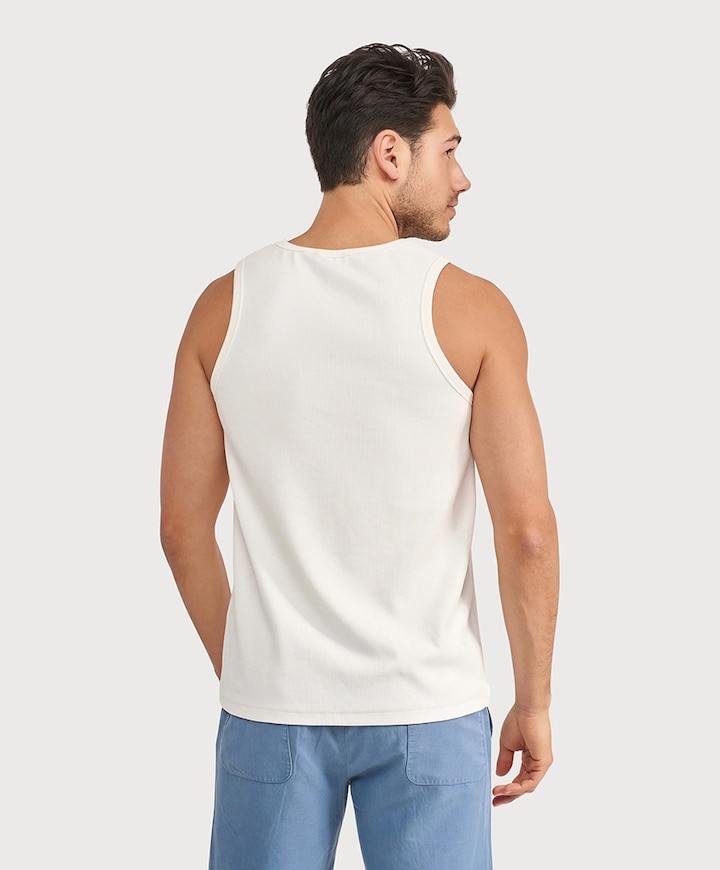 Heren singlet ecru