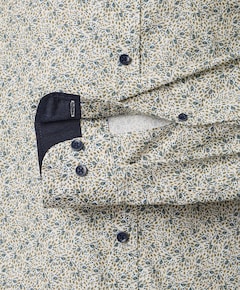 Heren overhemd lange mouw groen