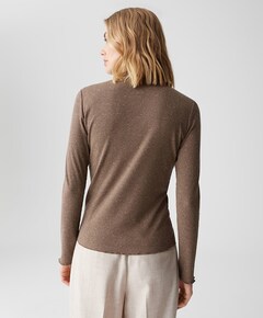 Dames longsleeve bruin