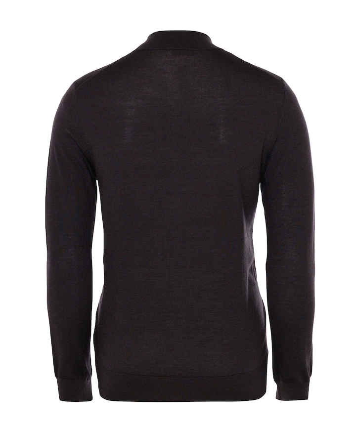 Heren trui met rits bruin