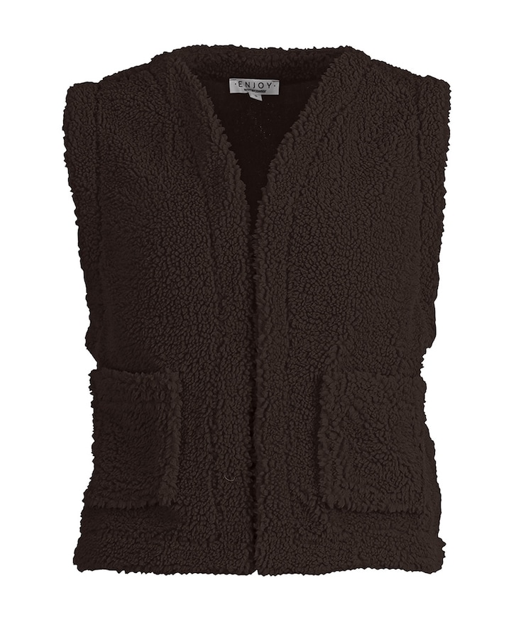 Dames gilet bruin