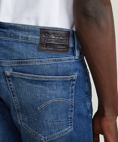 3301 Slim Short heren korte broek blauw