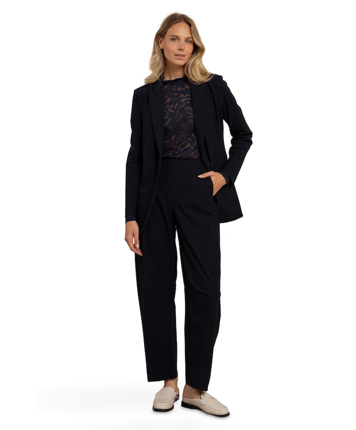 Marlise barrel trousers dames broek blauw