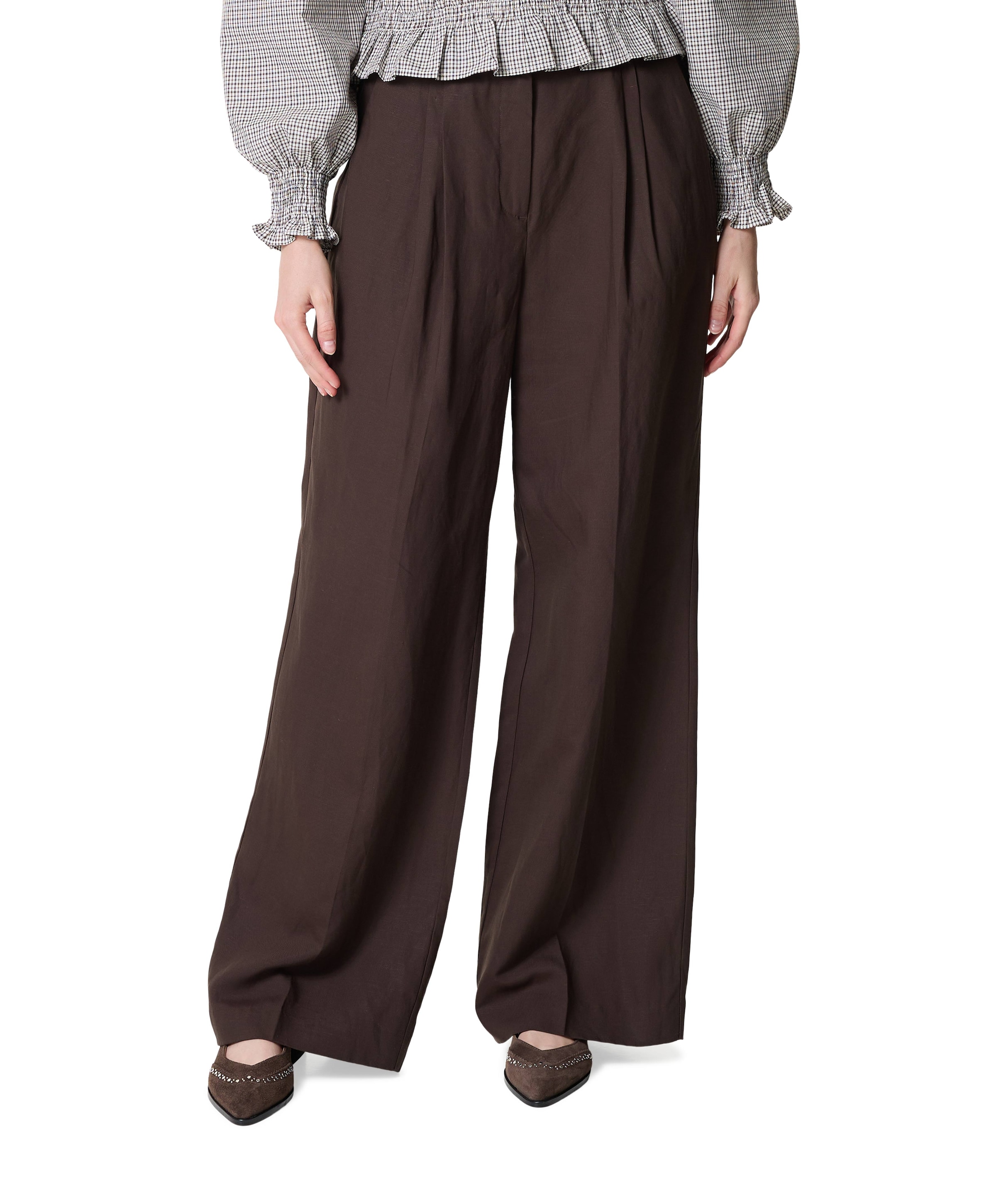 CMNATU dames broek bruin