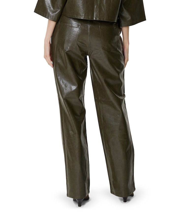 Patricia PU dames broek groen