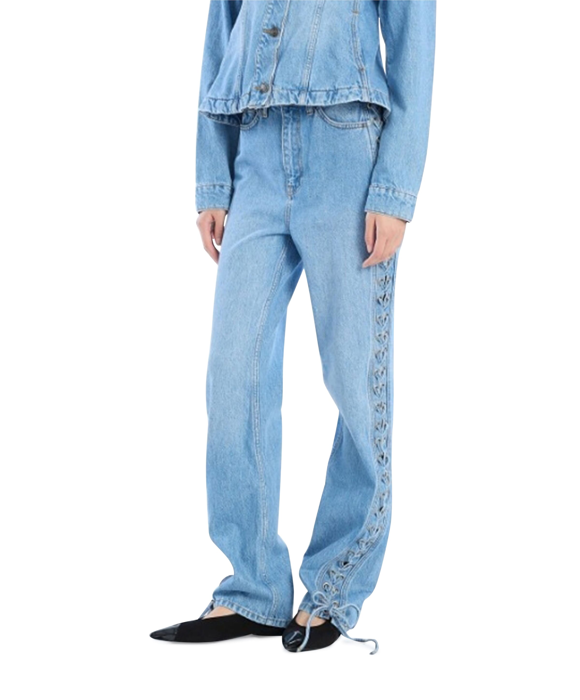 Twisted Lacing dames jeans blauw