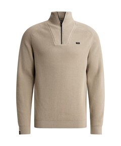 Heren trui met rits beige