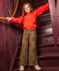 Little leopard jeans meisjes jeans bruin