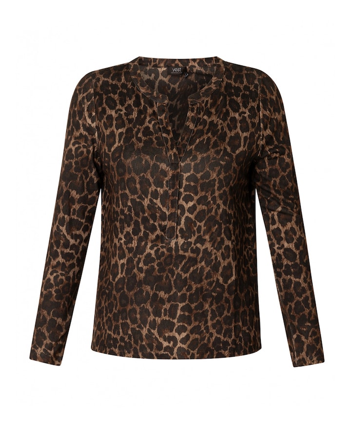 Dames longsleeve bruin