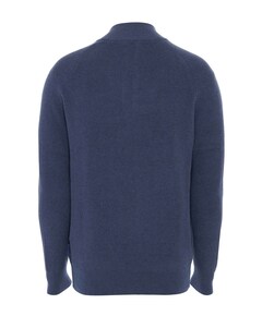 Heren trui met rits blauw