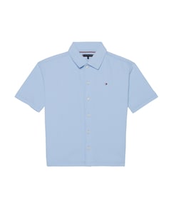 Jongens overhemd korte mouw blauw