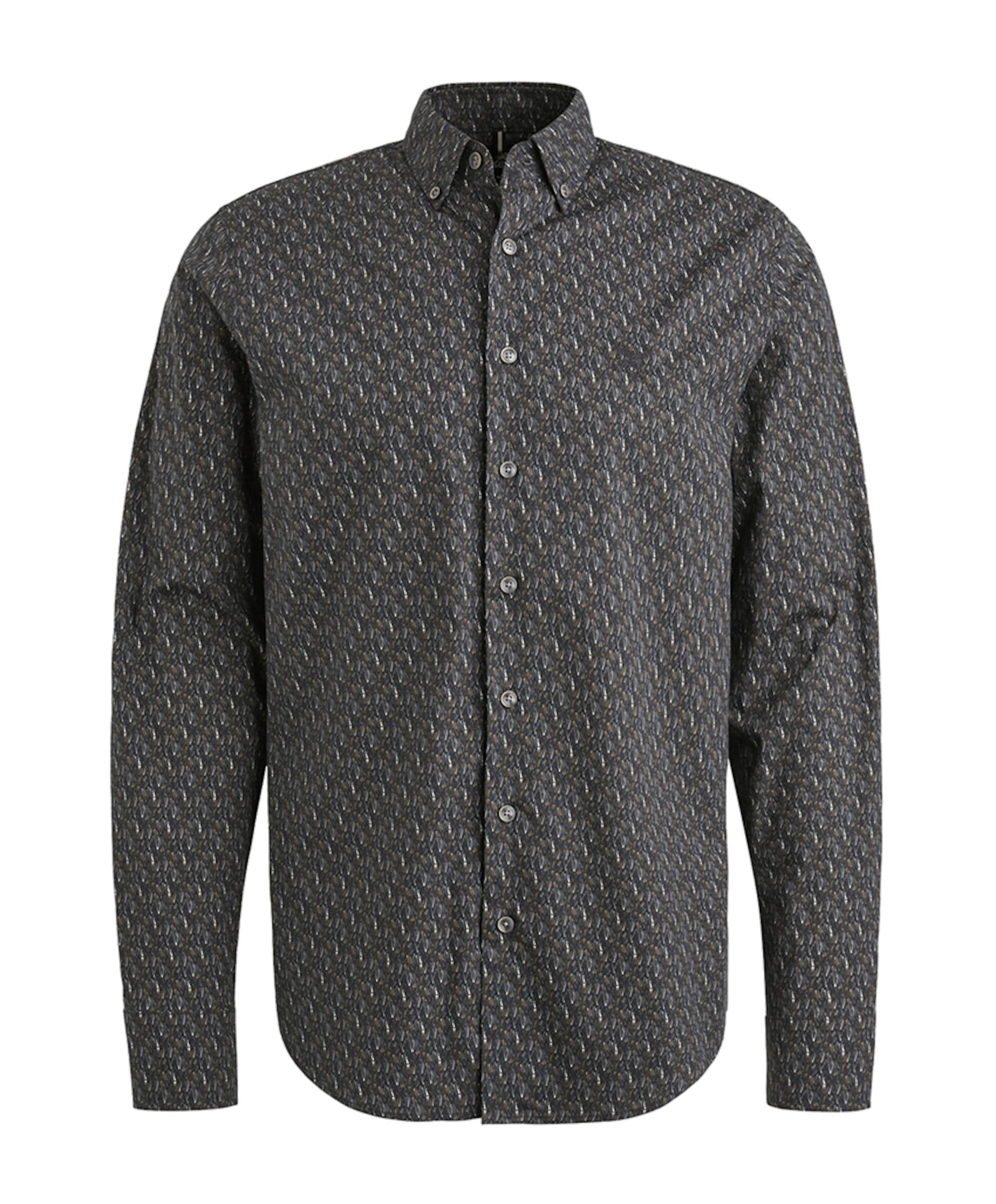 Heren overhemd lange mouw blauw