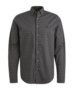 Heren overhemd lange mouw blauw