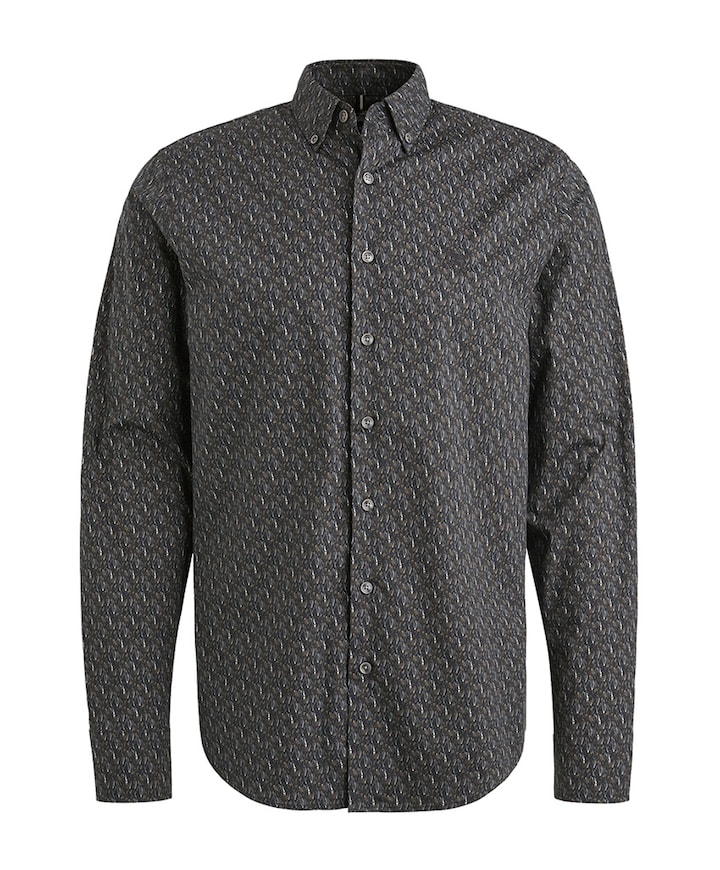 Heren overhemd lange mouw blauw