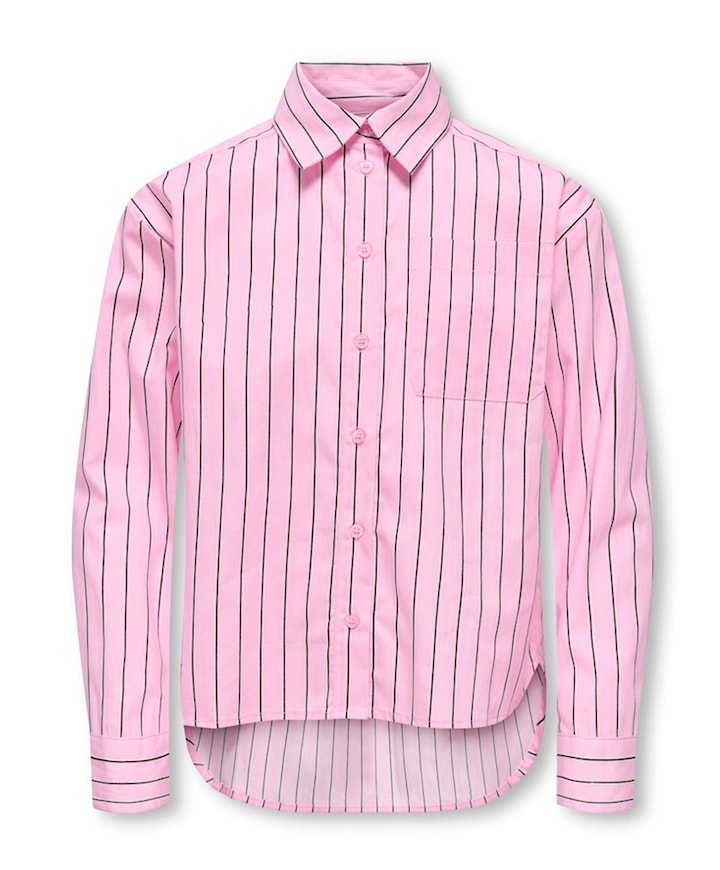 Meisjes blouse lange mouw roze