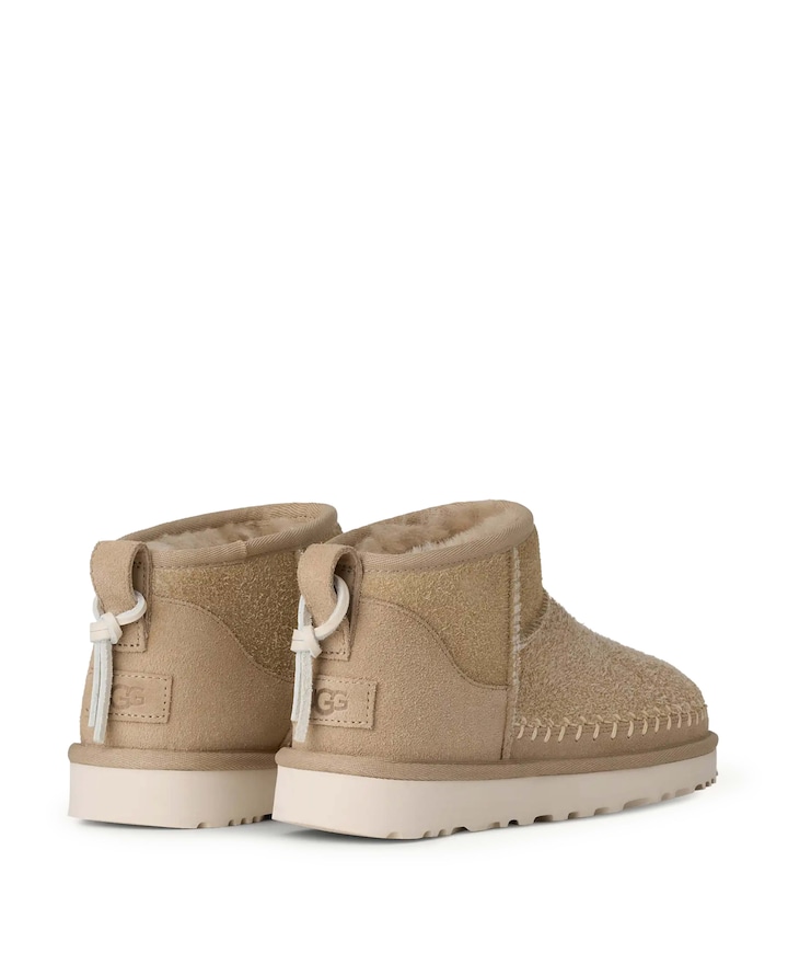 W classic ultra mini Biarritz enkellaarzen beige