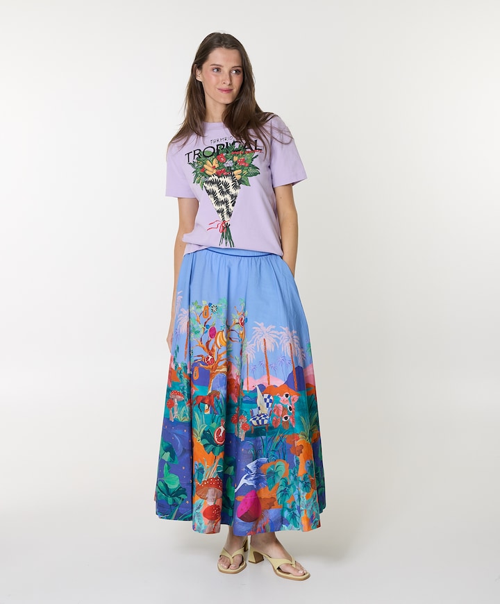 Dames rok blauw