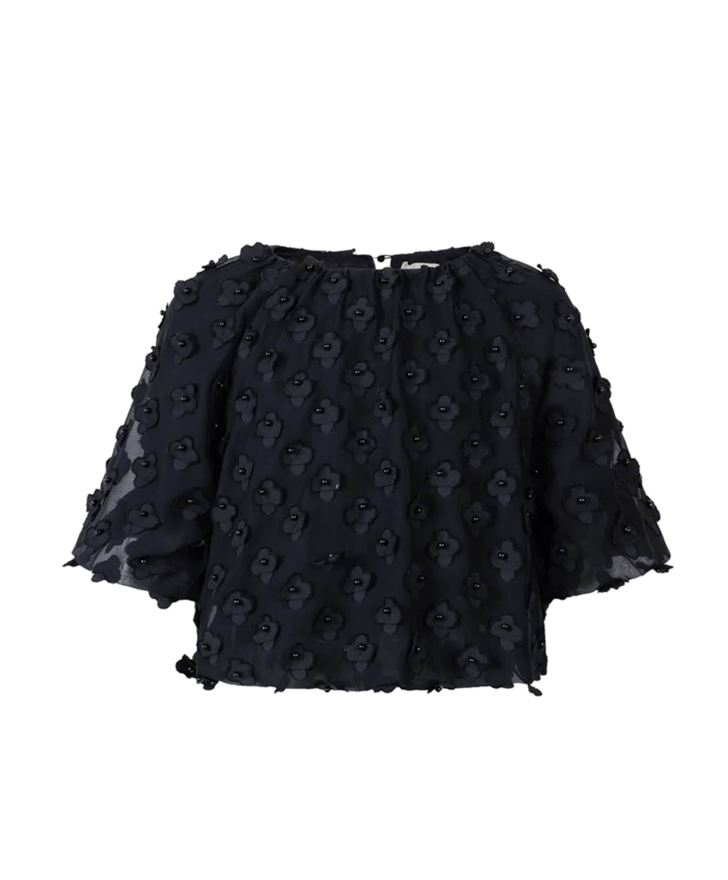 Meisjes blouse lange mouw zwart