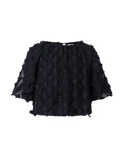 Meisjes blouse lange mouw zwart