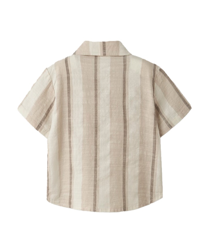 Jongens overhemd korte mouw ecru
