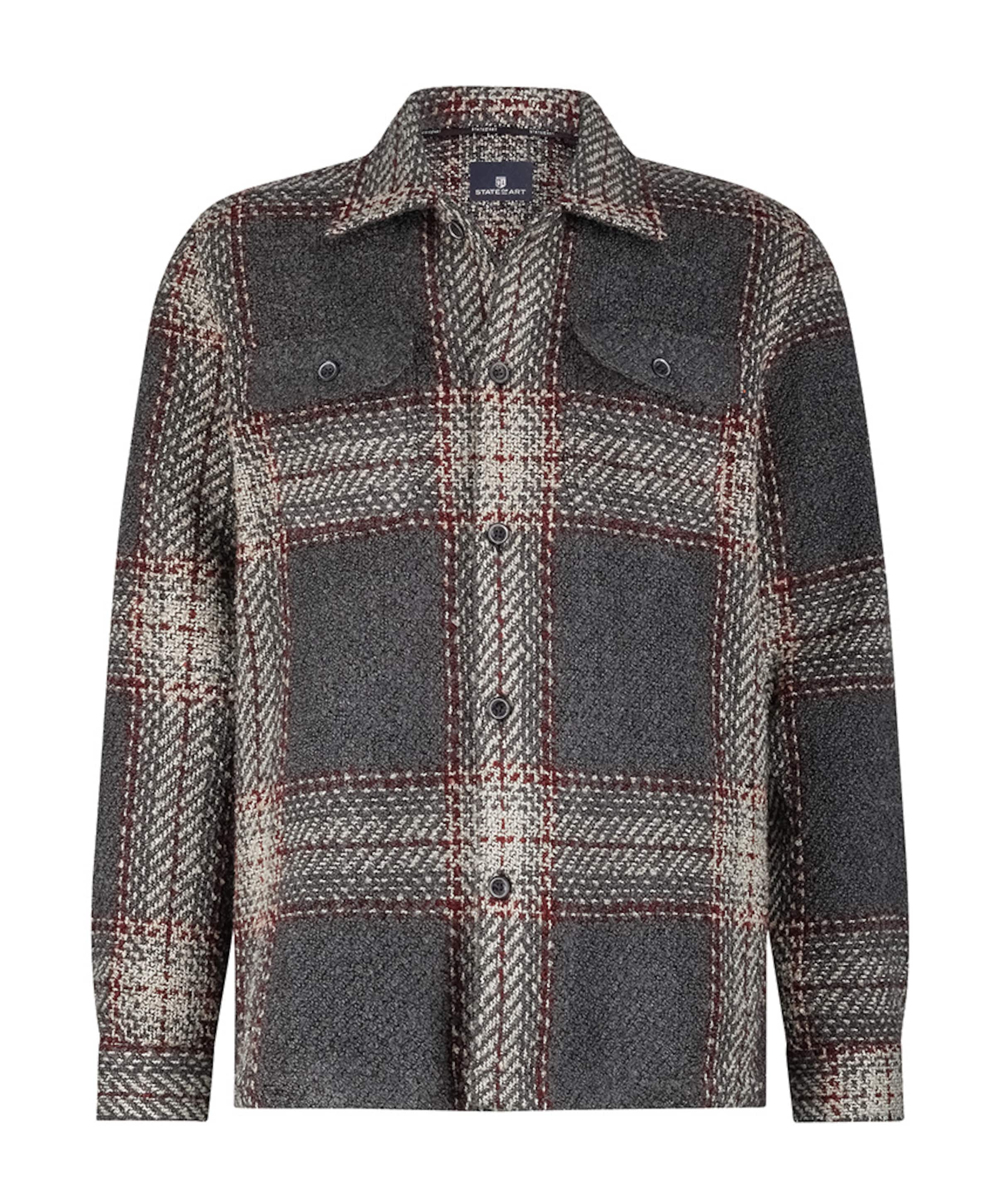 Heren overshirt grijs