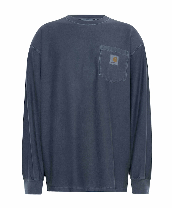 Heren longsleeve blauw