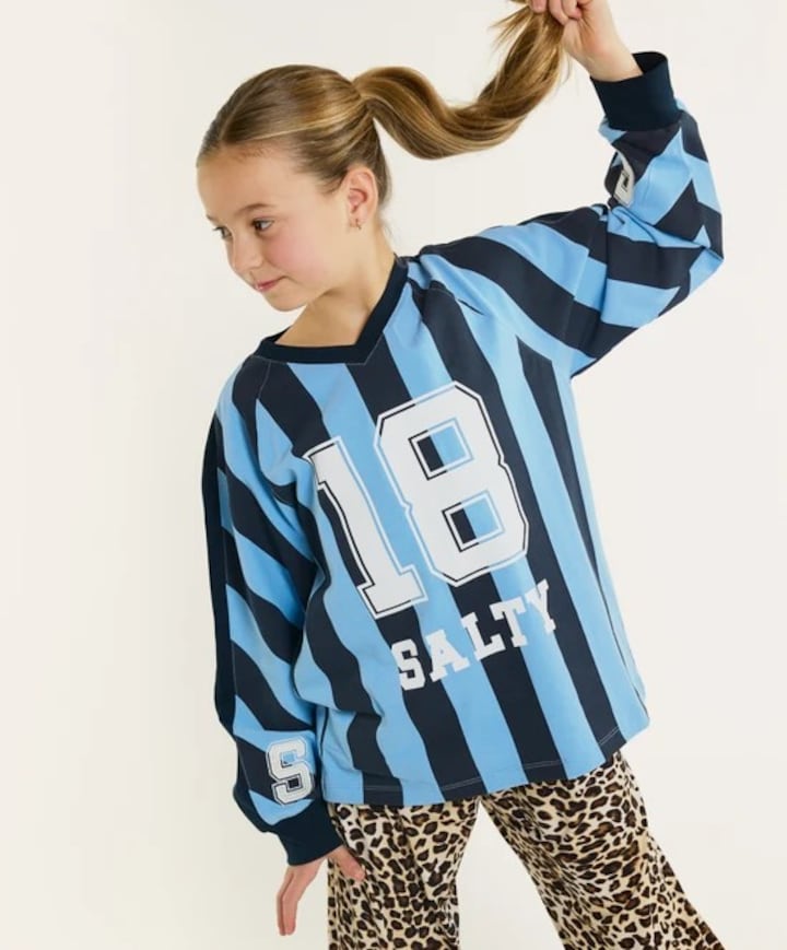 Uniseks longsleeve blauw