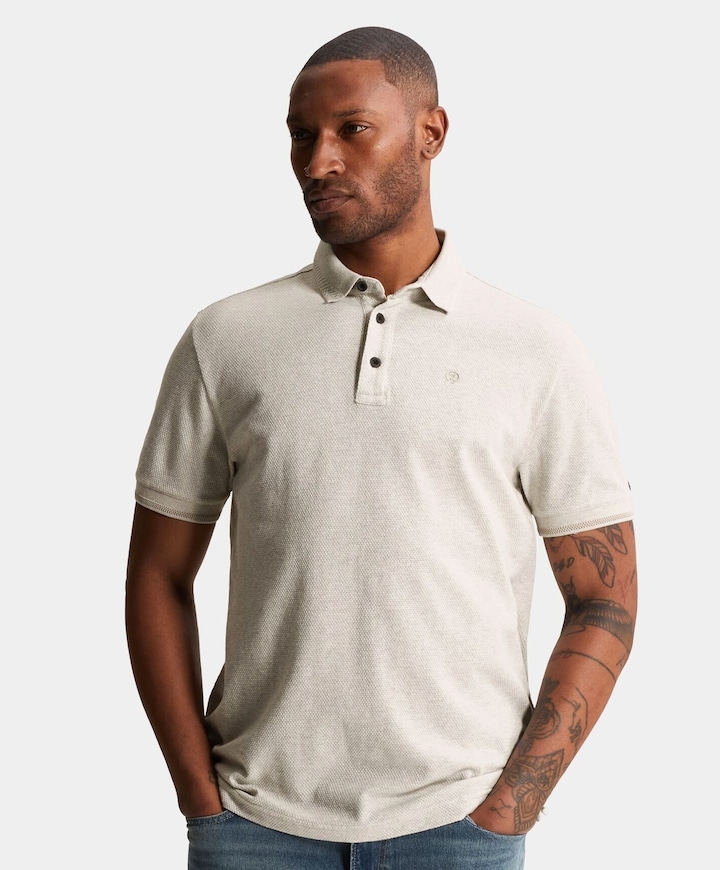 Heren polo grijs