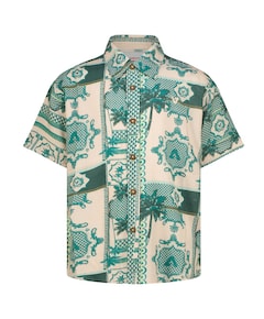 Jongens overhemd korte mouw beige