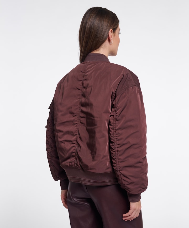 Dames jas reversible bordeaux