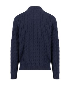 Heren trui met rits blauw