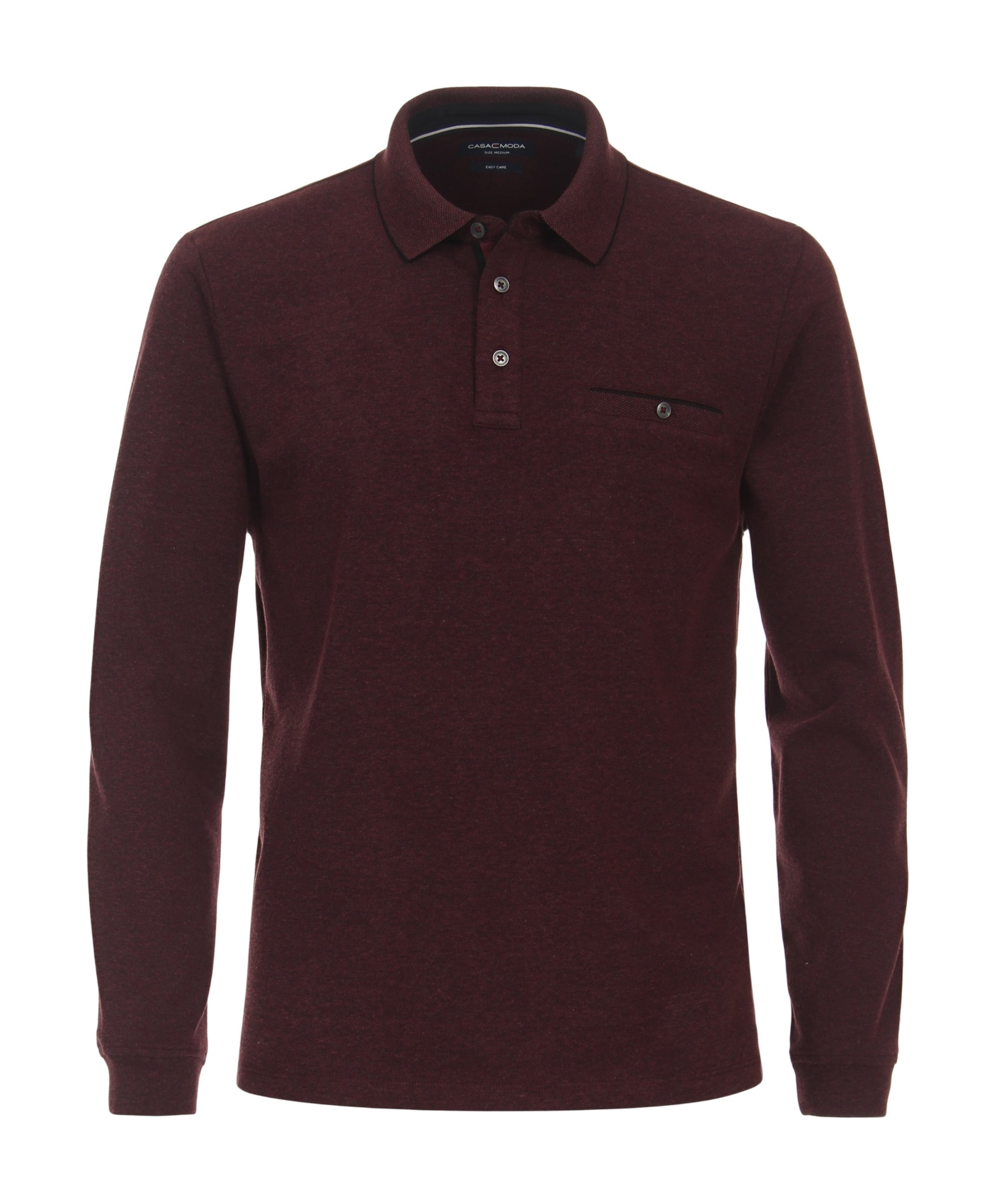 Heren polo bordeaux