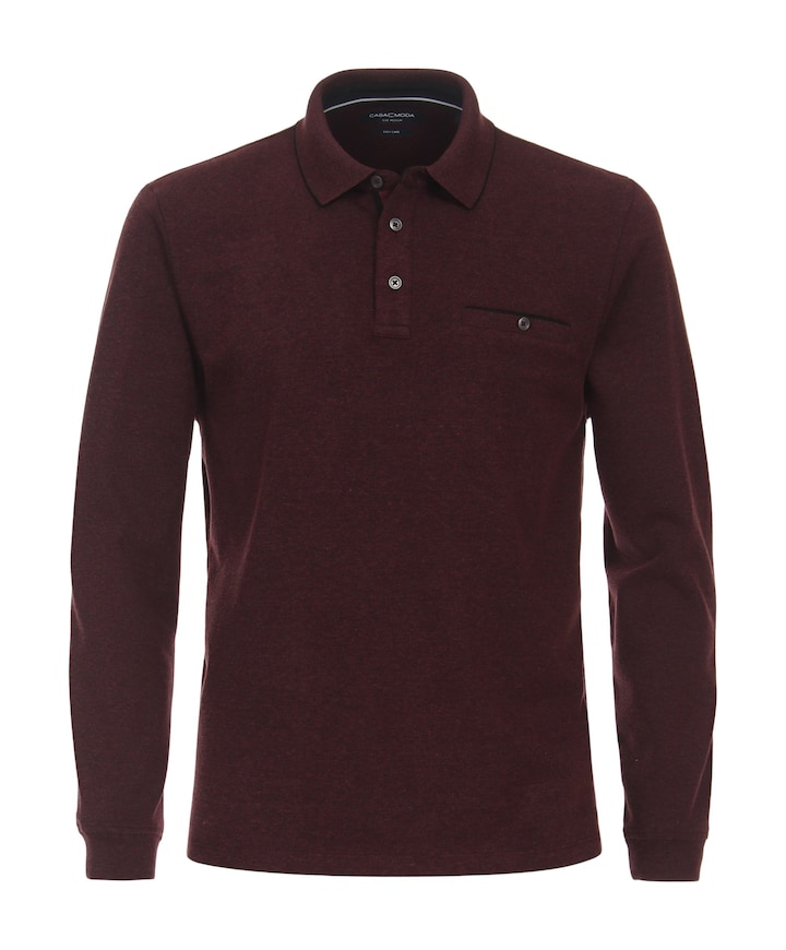 Heren polo bordeaux