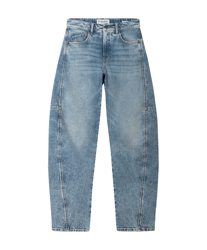 Baggy twisted dames jeans blauw