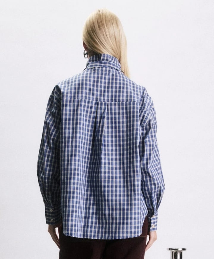 Dames blouse blauw