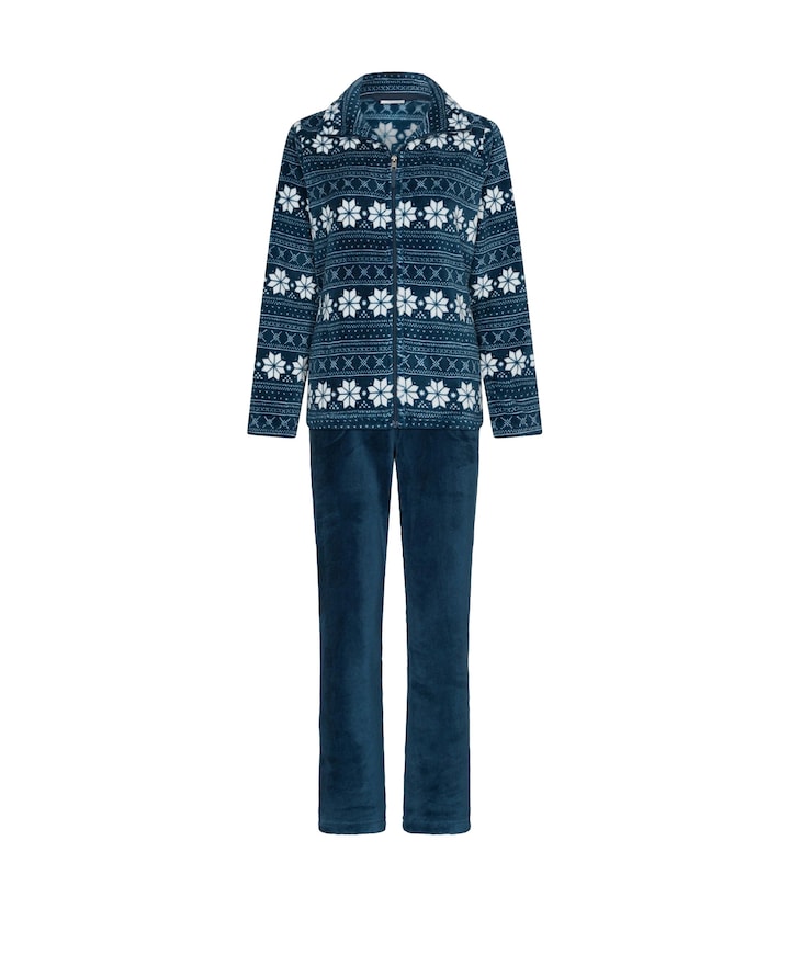 Dames huispak blauw