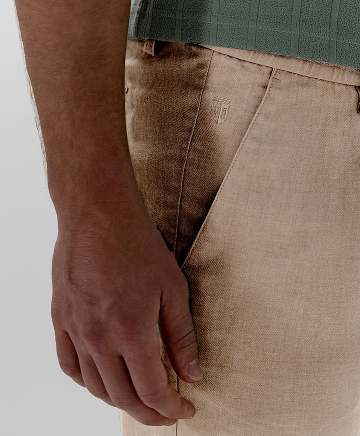 Bermuda Plain heren korte broek beige