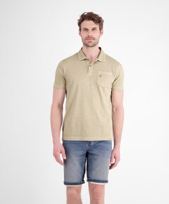 Heren polo beige