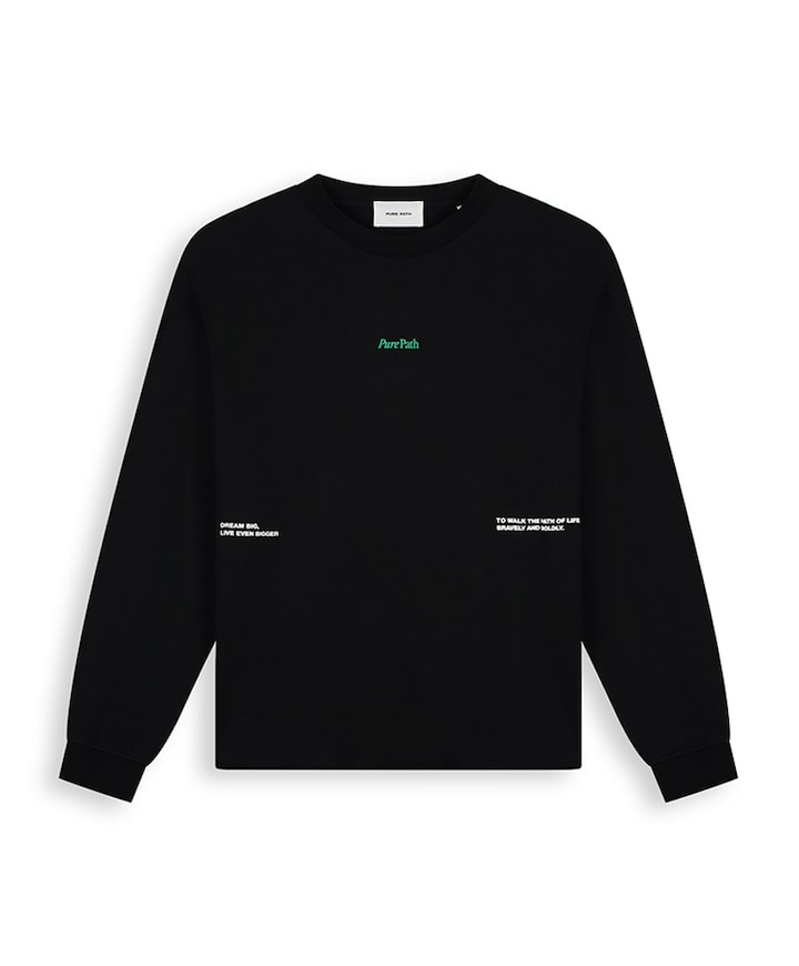 Heren longsleeve zwart