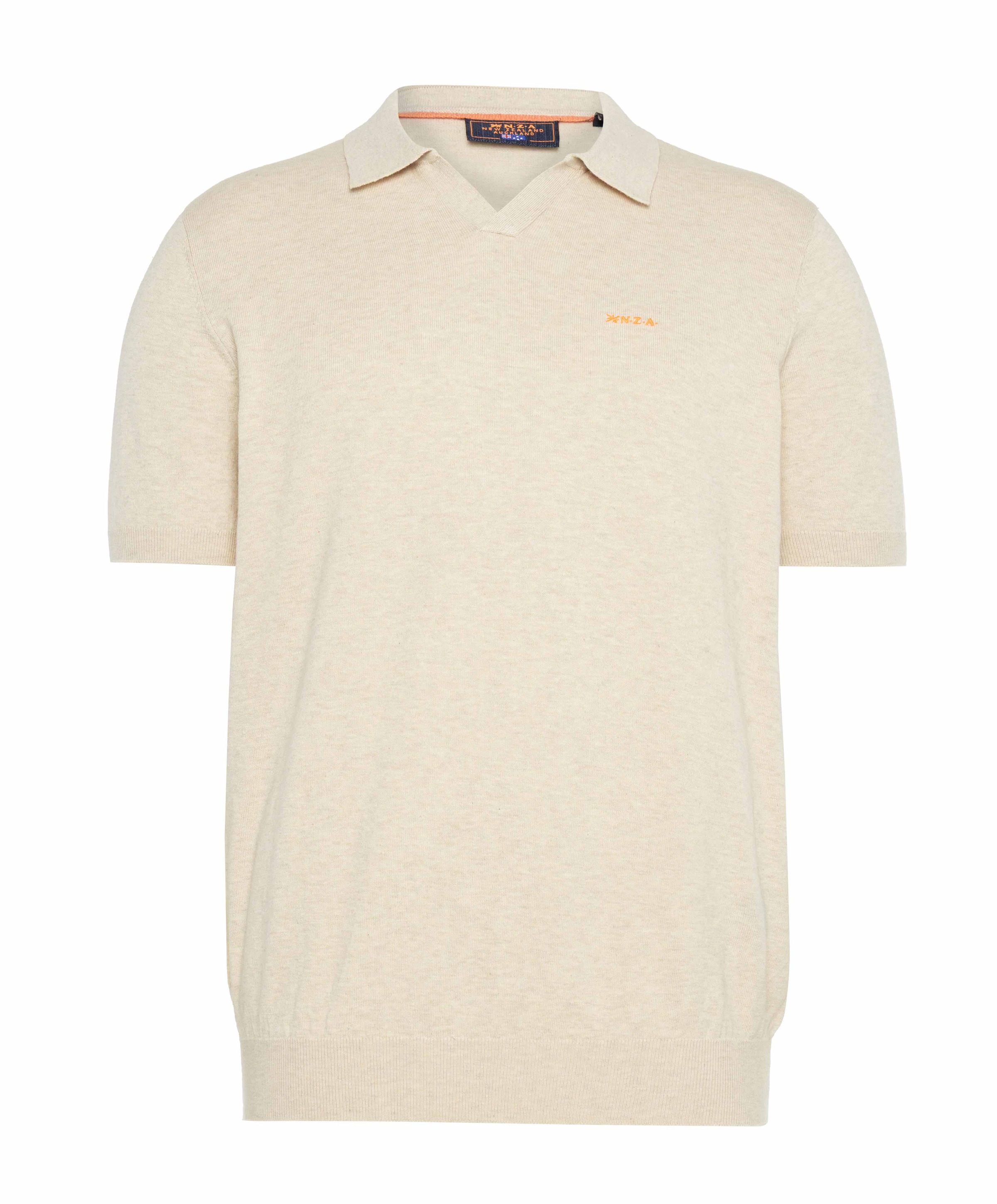Heren polo beige