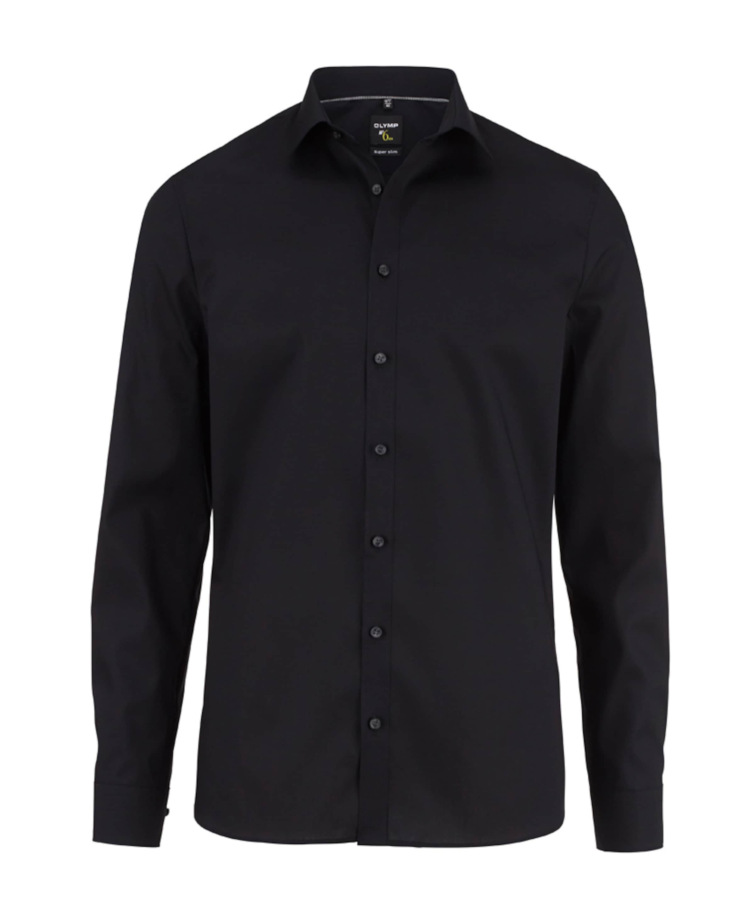 Heren overhemd lange mouw zwart