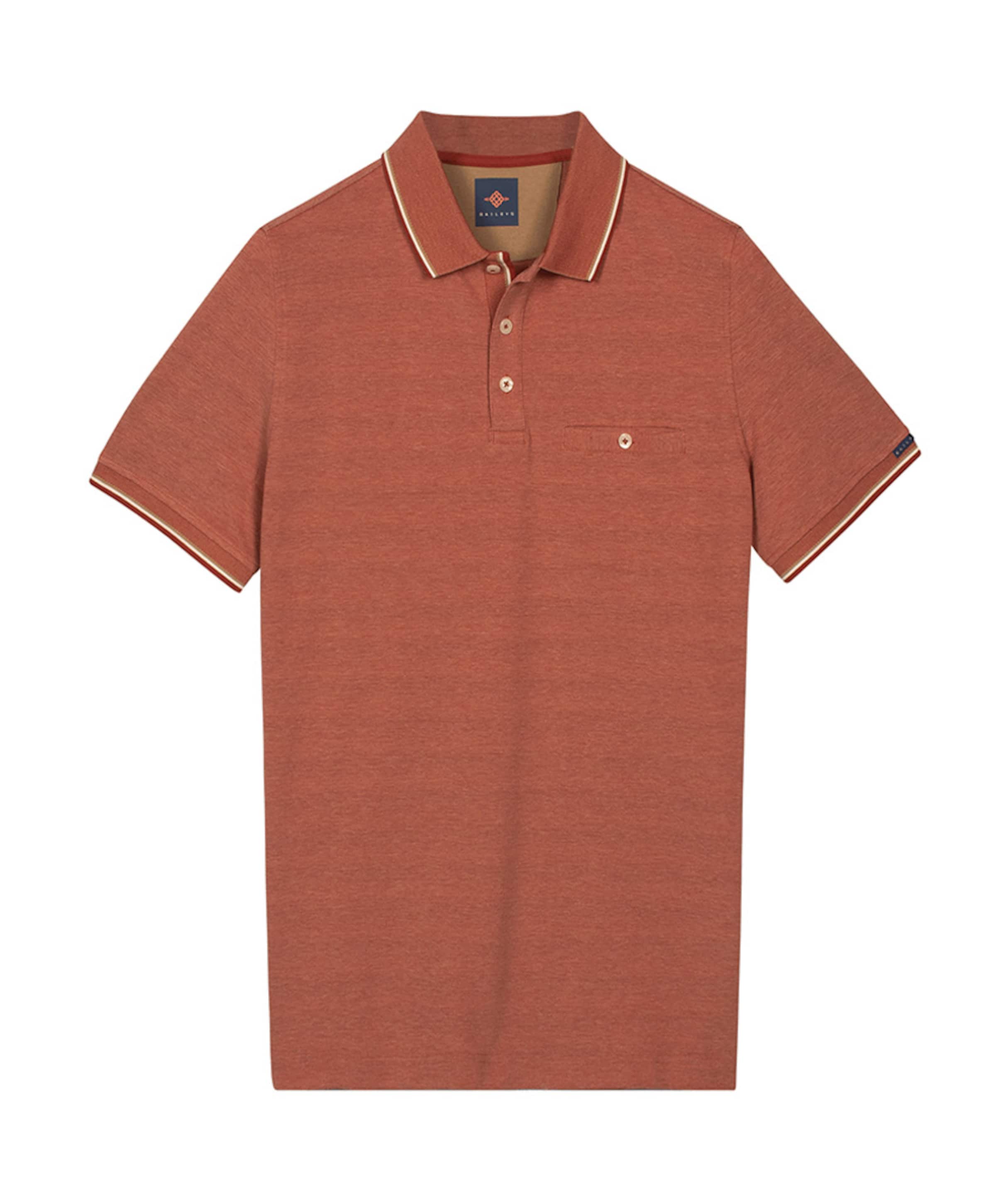 Heren polo brique