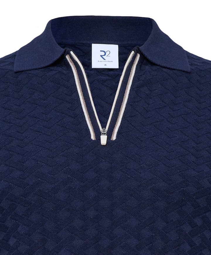 Heren polo blauw