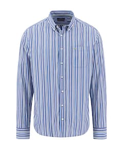 Heren overhemd lange mouw blauw