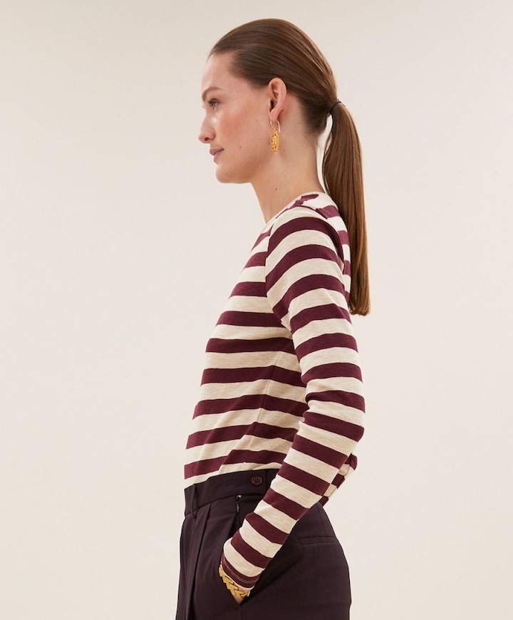 Dames longsleeve bordeaux