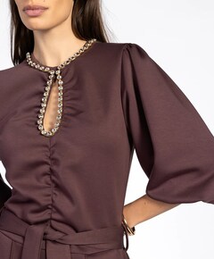 GINA FANCY VIS 436 dames jumpsuit bruin