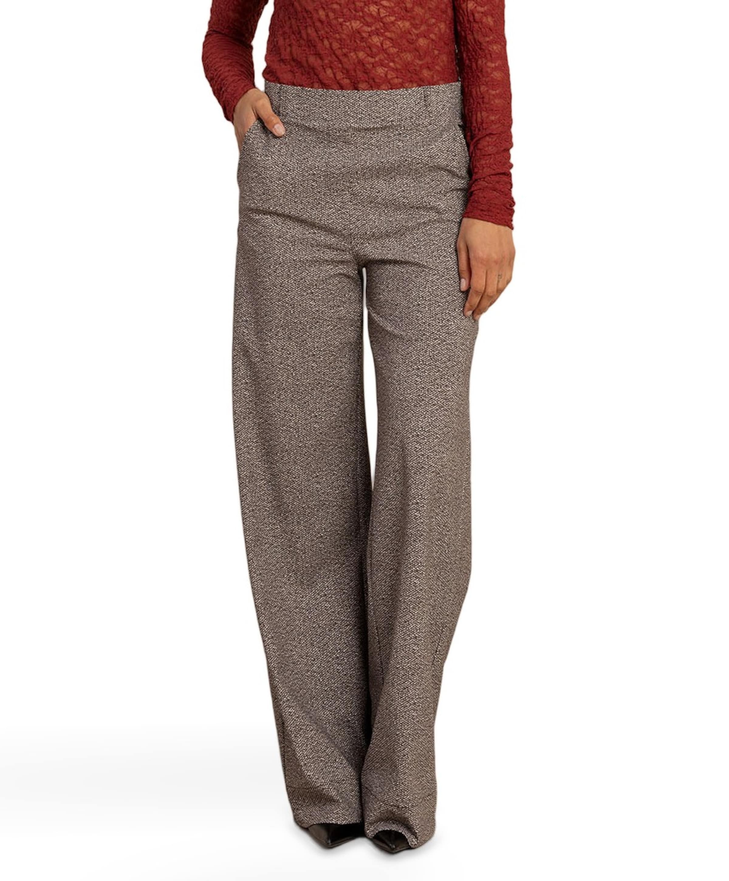 Lexie tweed look dames broek zwart