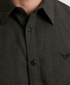 Heren overhemd lange mouw grijs