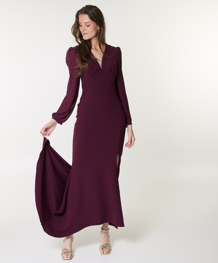 Dames jurk bordeaux