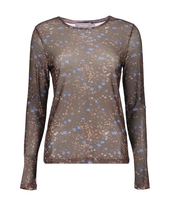 Dames blouse bruin